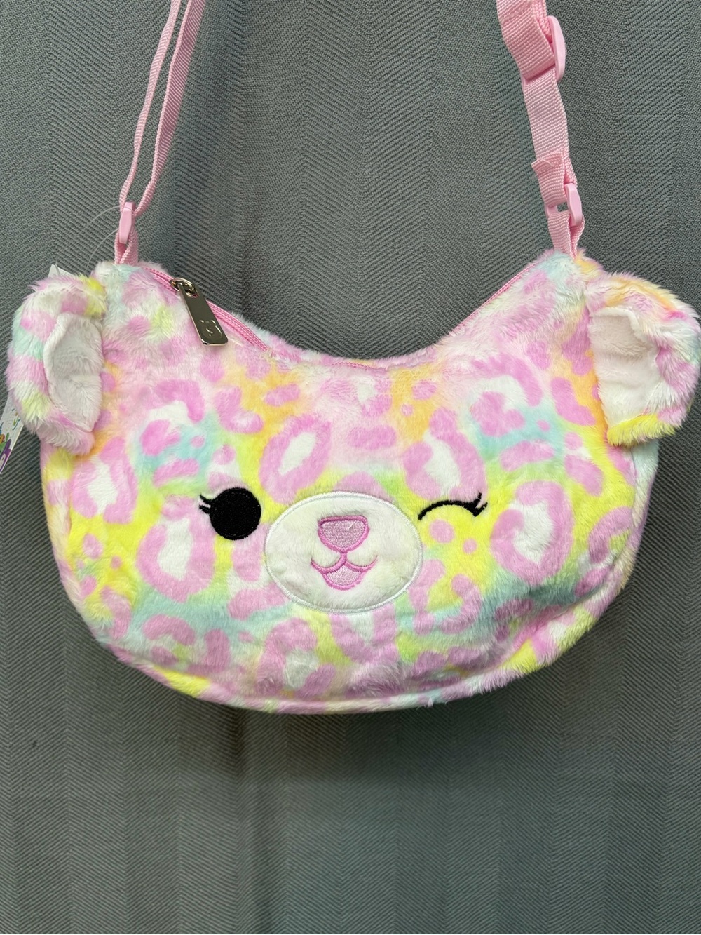 NWT Squishmellows girls plush soft hobo handbag Michaela multicolor crossbody